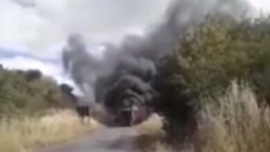 Photo of Susto e fogo na estrada