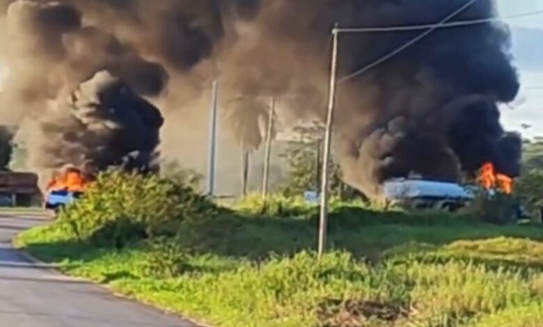 Photo of Região: Acidente e incêndio na estrada