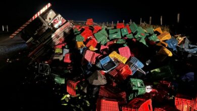 Photo of Região: Grave acidente com caminhão cheio de verduras