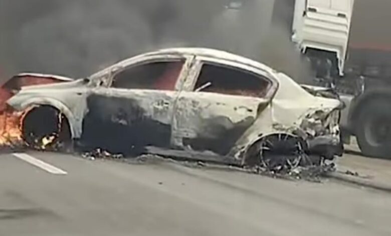 Photo of Região: Acidente e carro em chamas na BR-116