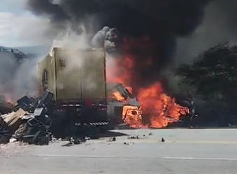 Photo of Região: Grave acidente com morte e incêndio na BR-116